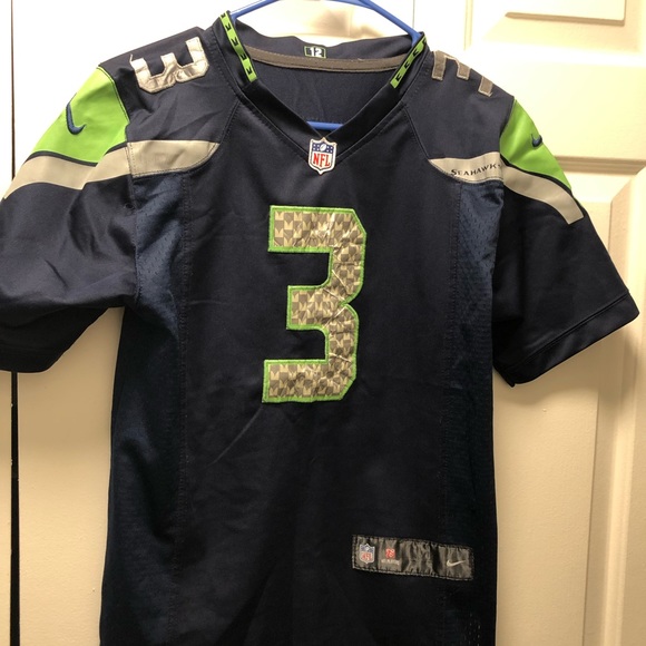 Nike On Field NFL Authentic Seattle Seahawks #3 Wilson Women's  Blue Jersey Sz M - Picture 7 of 12